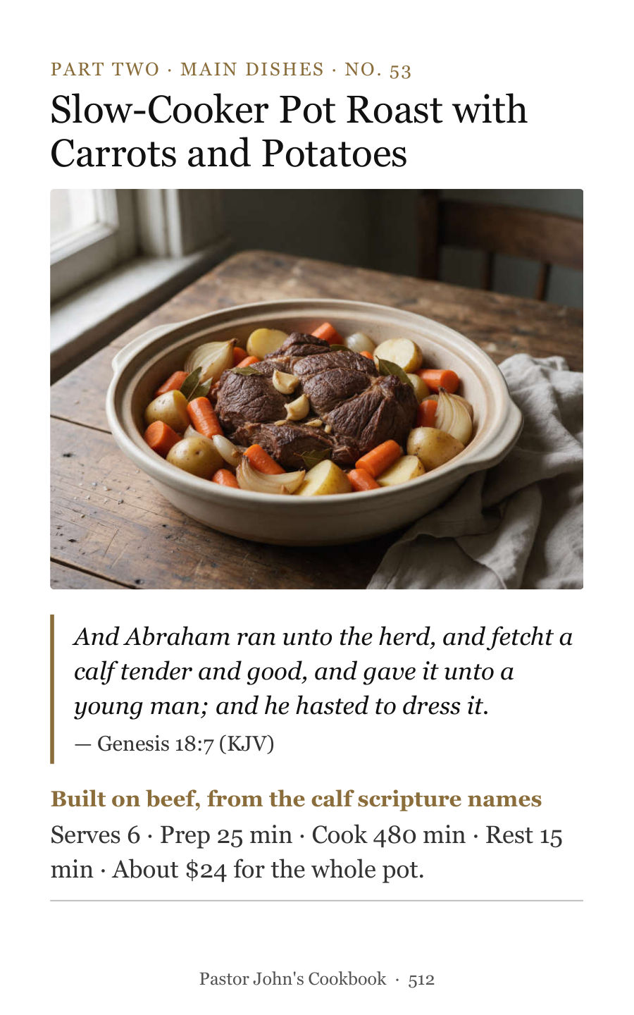 Page 512: Slow-Cooker Pot Roast with Carrots and Potatoes